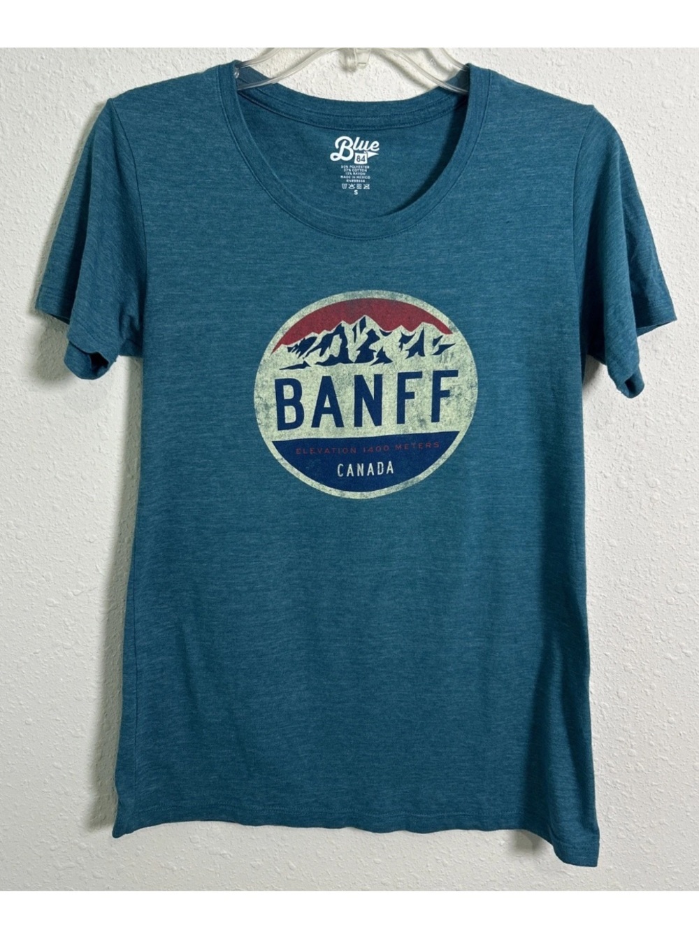 Banff National Park Alberta Canada Blue Women’s Small Blue 84 Shirt Mountains